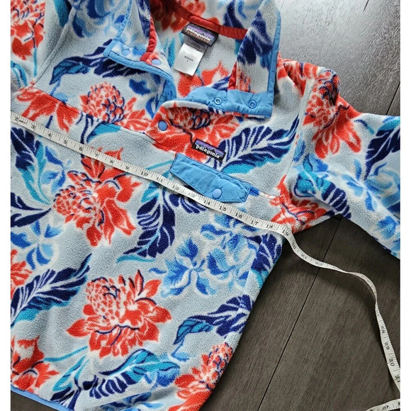 Patagonia Synchilla Fleece Pullover Jacket Manoa Dusk Floral 1/4 Snap Small - Picture 4 of 8